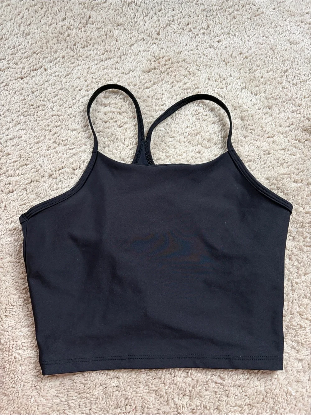 Old Navy Black Crop Bralette Tank - Slim Straps